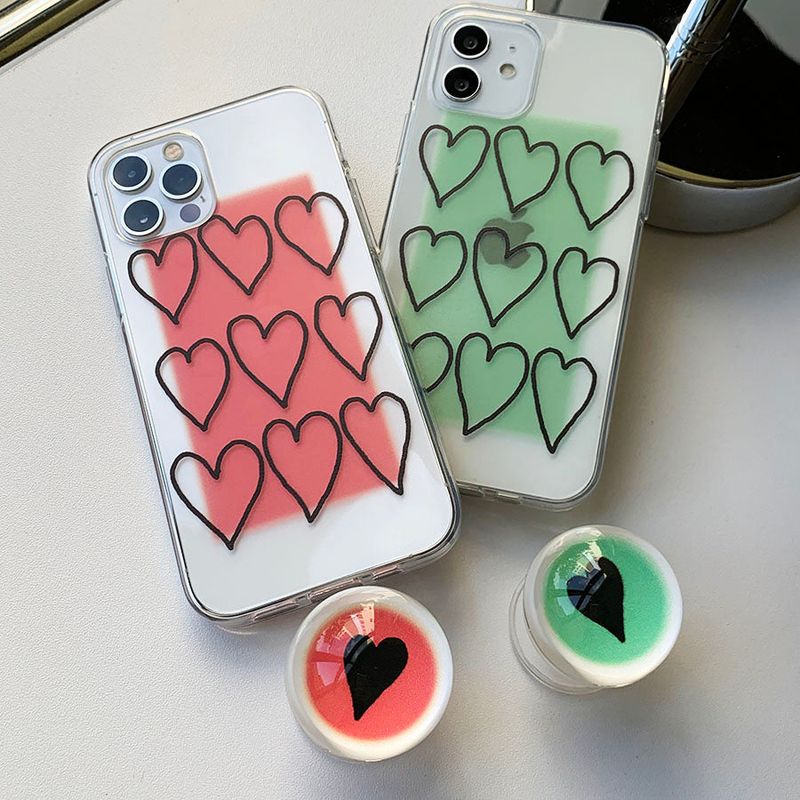 Red - Heart Christmas Phone Case Bead Tok Set