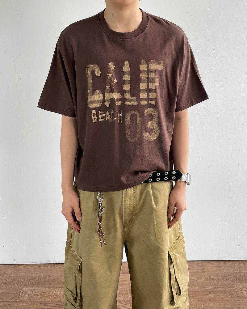 IDF（アイディーエフ）の「Calf Printing Short Sleeve T-shirt（Tops）」