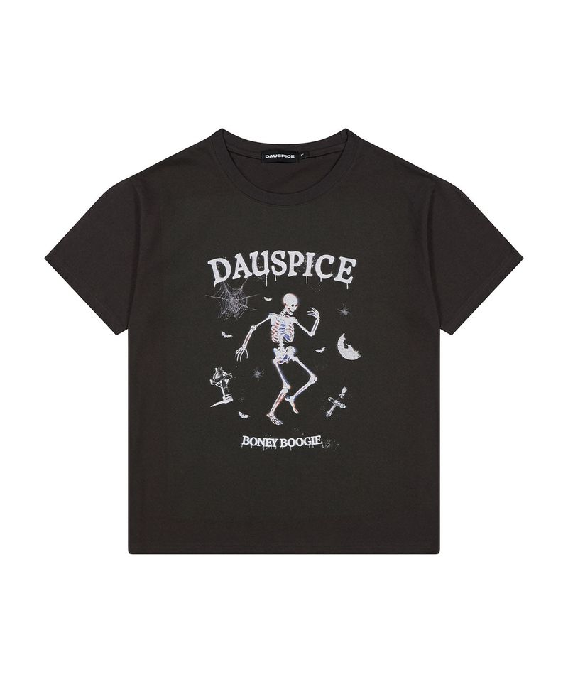 (DUC) BB Skull Graphic T-Shirt Charcoal