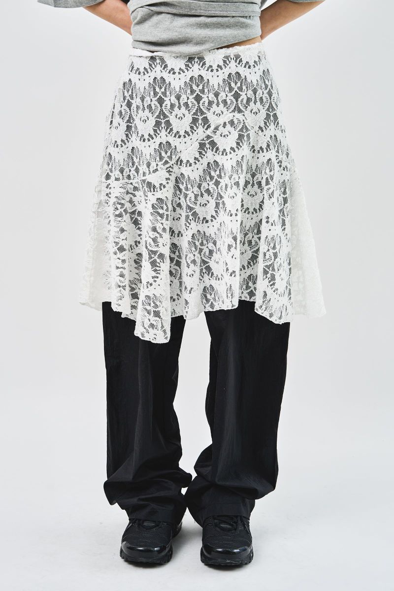(W) Lace Layer Skirt (2color)
