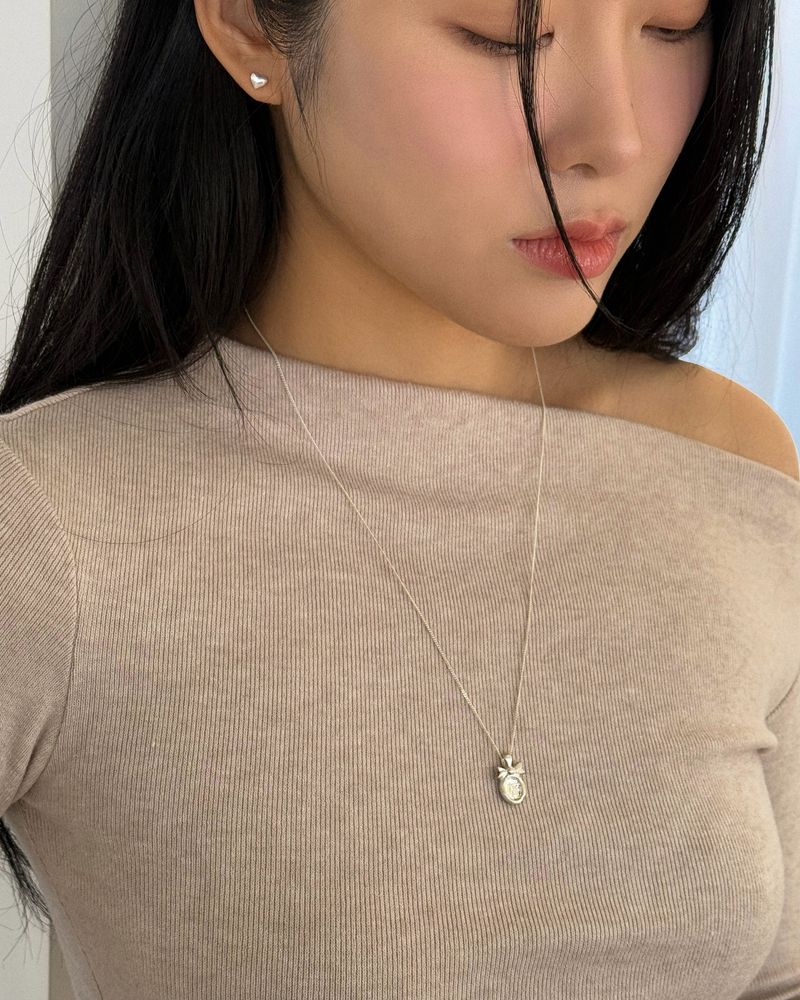 Sorbet heart earring (silver)