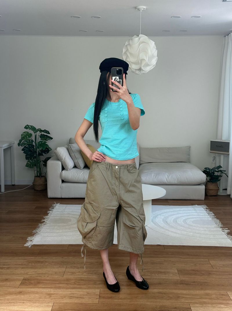 heart cargo bermuda shorts