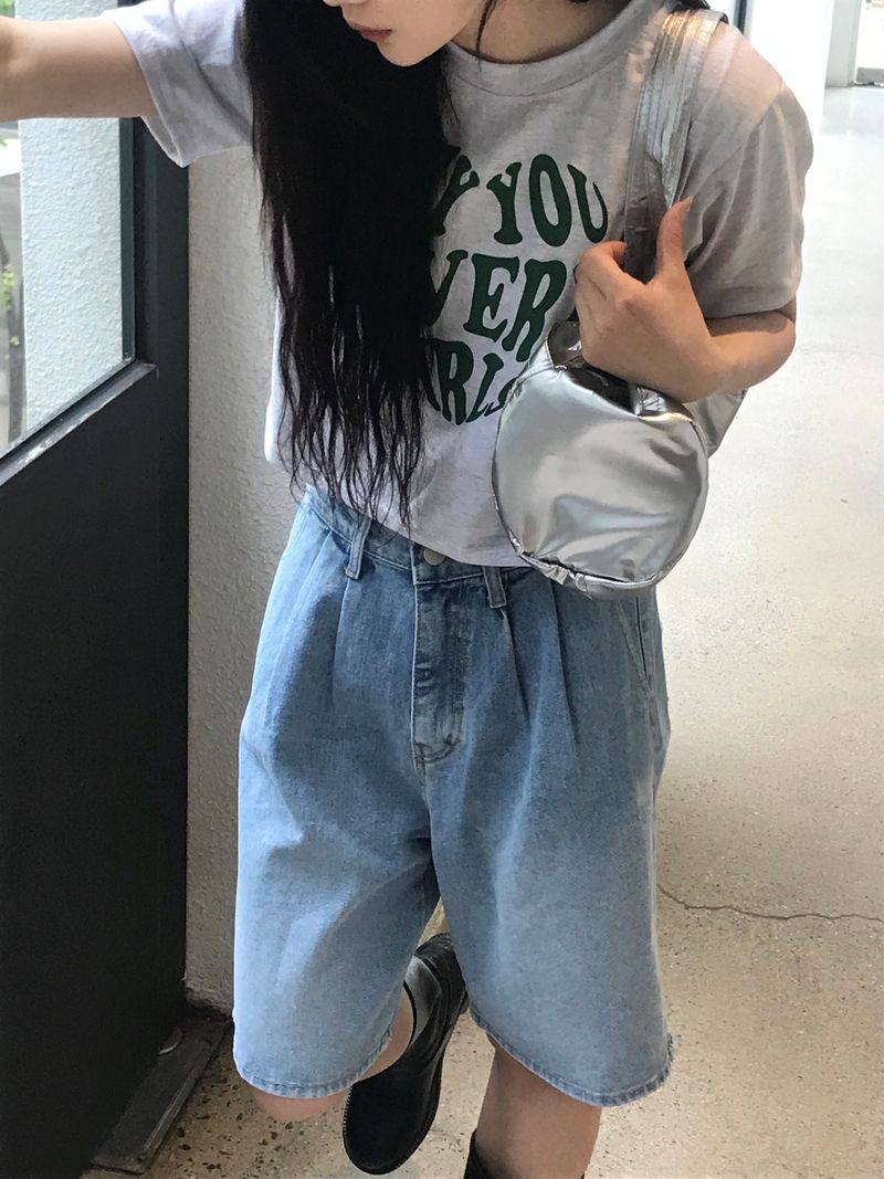 Moana denim half pants