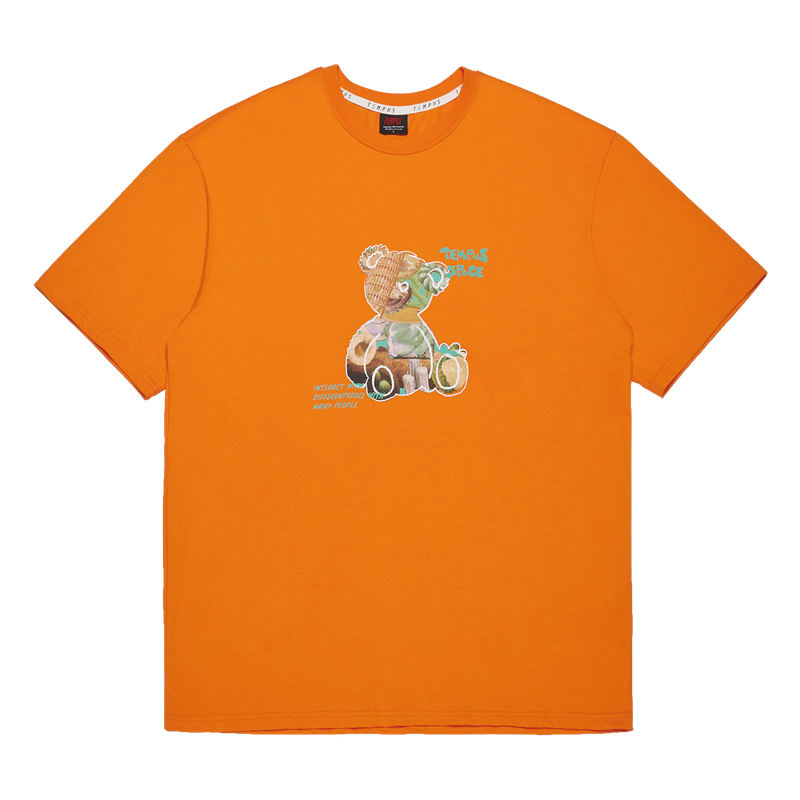 TEMPUSSTUDIO（テンプススタジオ）の「SPACE BEAR BIG LOGO T-SHIRTS [ORANGE]（Tops）」