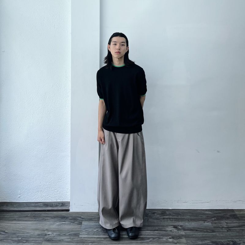 Tonal Trim Knit Top