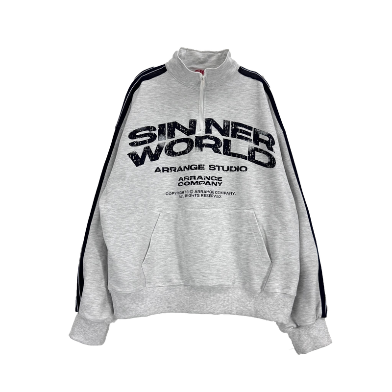 world tape half-zip sweatshirt
