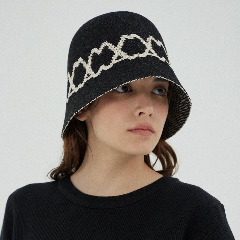 VA Curved Logo Jacquard Bucket Hat / Black