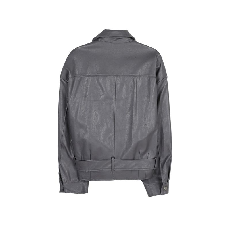 ASCLO Biker Leather Belt Jacket (2color)