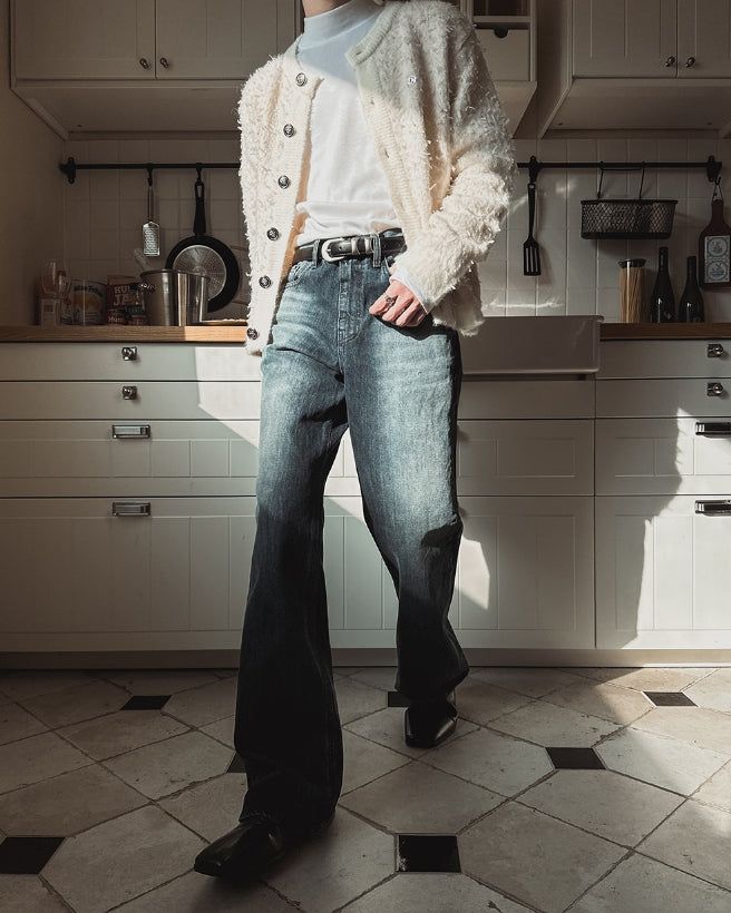 Loner Washed Bootcut Denim Pants