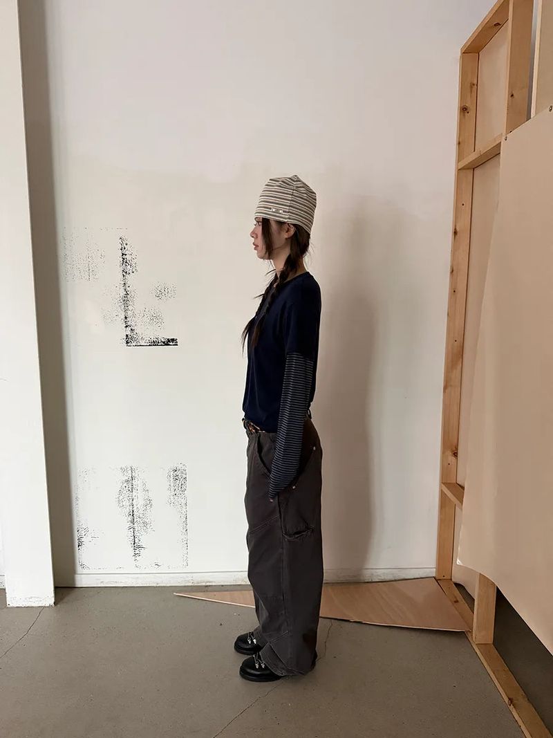 diagonal line pants