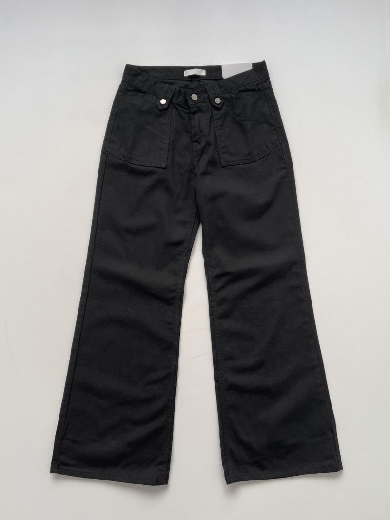 818 Cotton Bootcut Wide Pants
