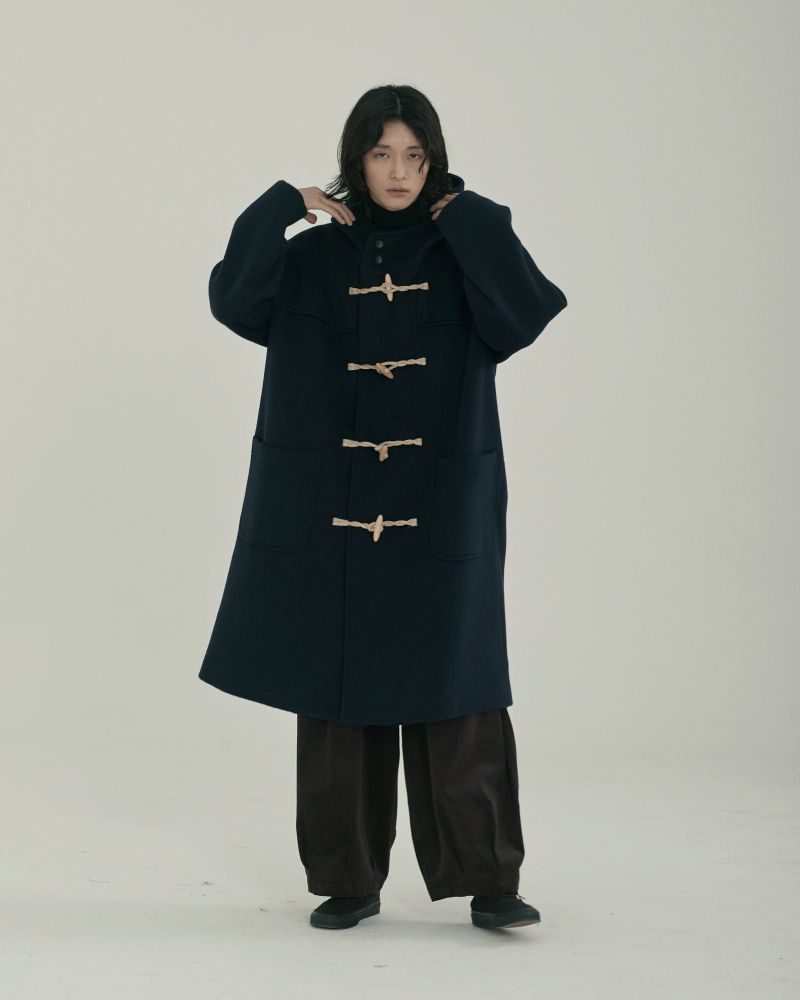 unisex duffle coat black