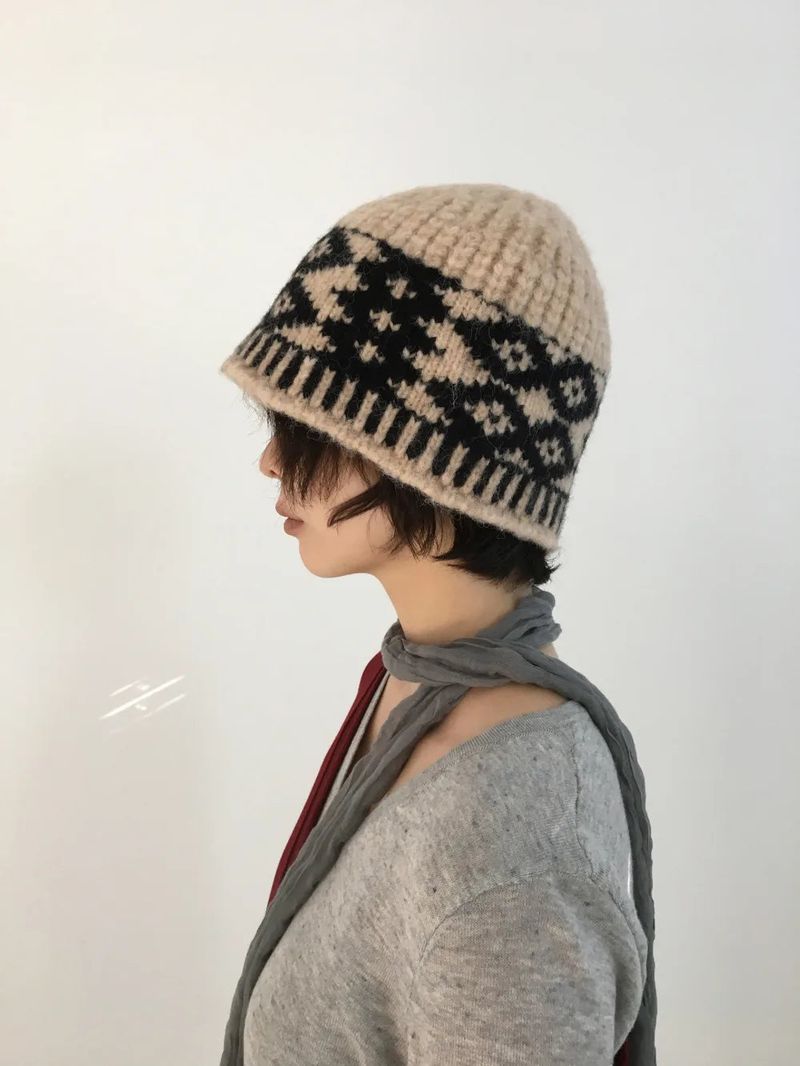 Pattah Nordic Knit Hat (4color)