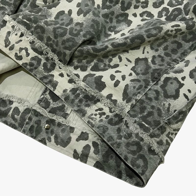 leopard grunge trucker jacket_grey