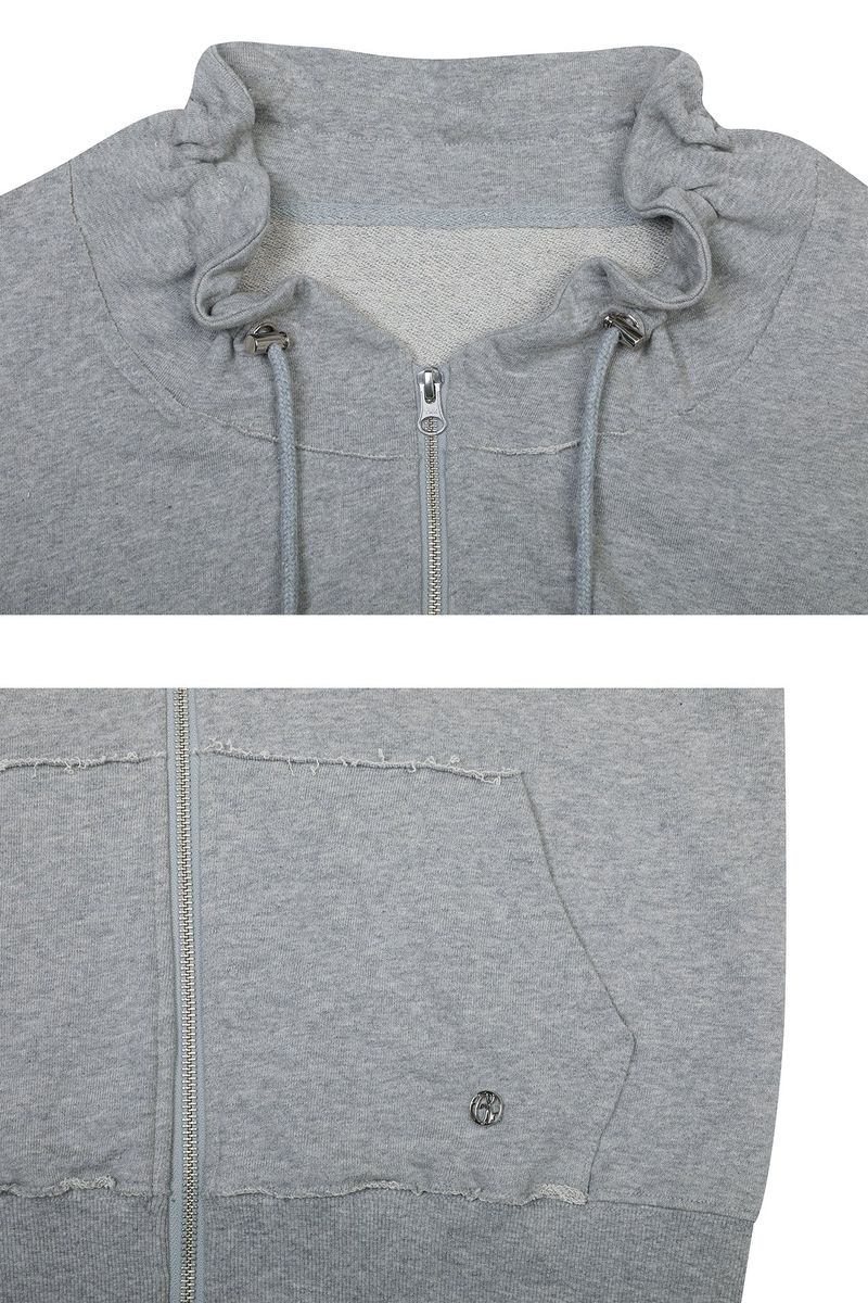 BLOOM ZIP-UP JACKET melange grey