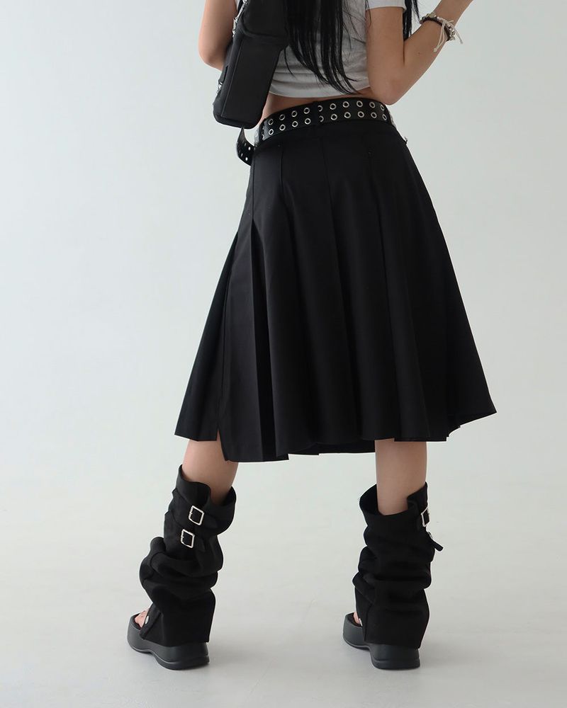 Meet pleats pleated midi skirt