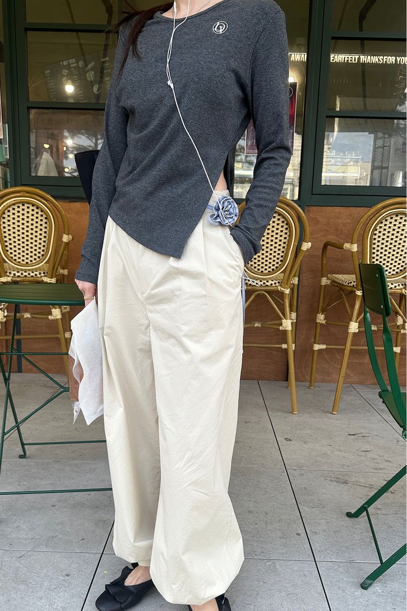 RETRO TENCEL UNBALANCED TOP_2COLORS