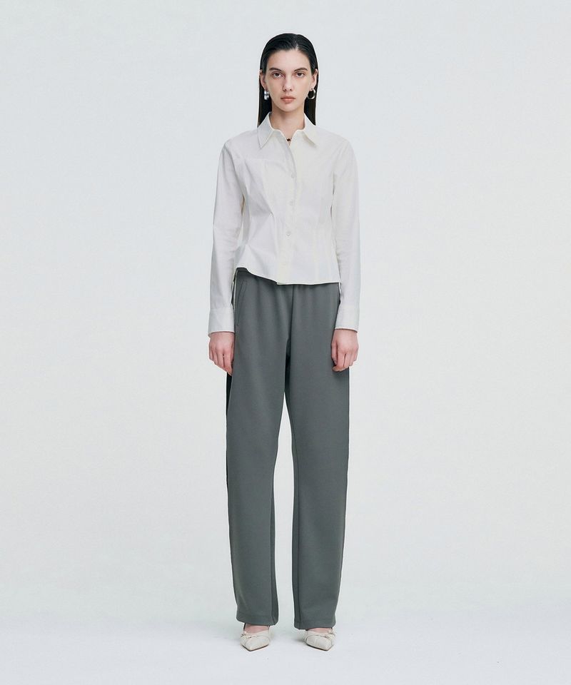 Logo Tape Track Pants _ GREY