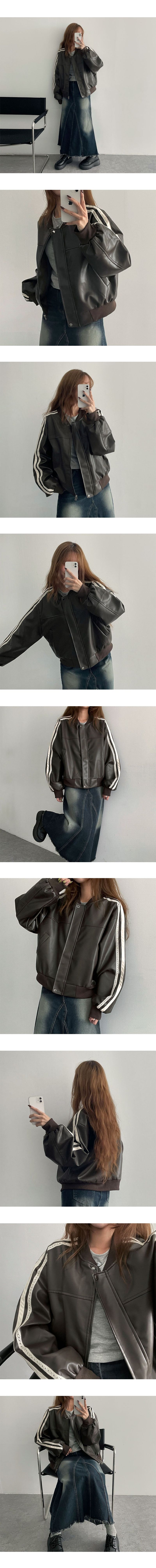 Shane Lace Line Leather Jumper