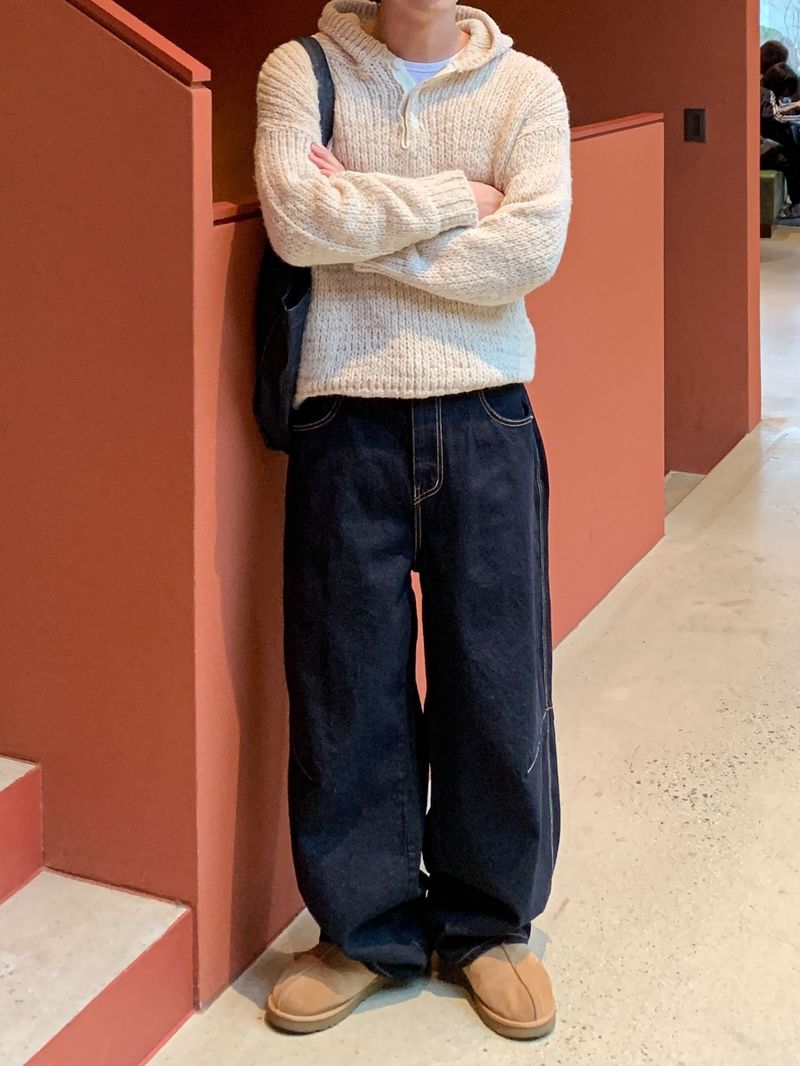 Dale pin raw denim pants