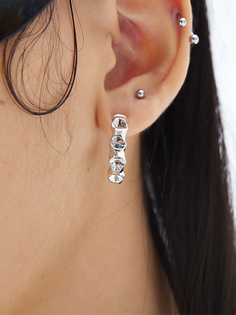 SHINE STAR HOOP EARRINGS (S)