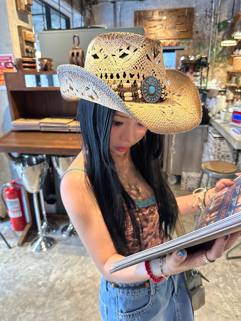 Delight-J（ディライトジェイ）の「Ethnic Ratan Cowboy Fedora（Hats）」