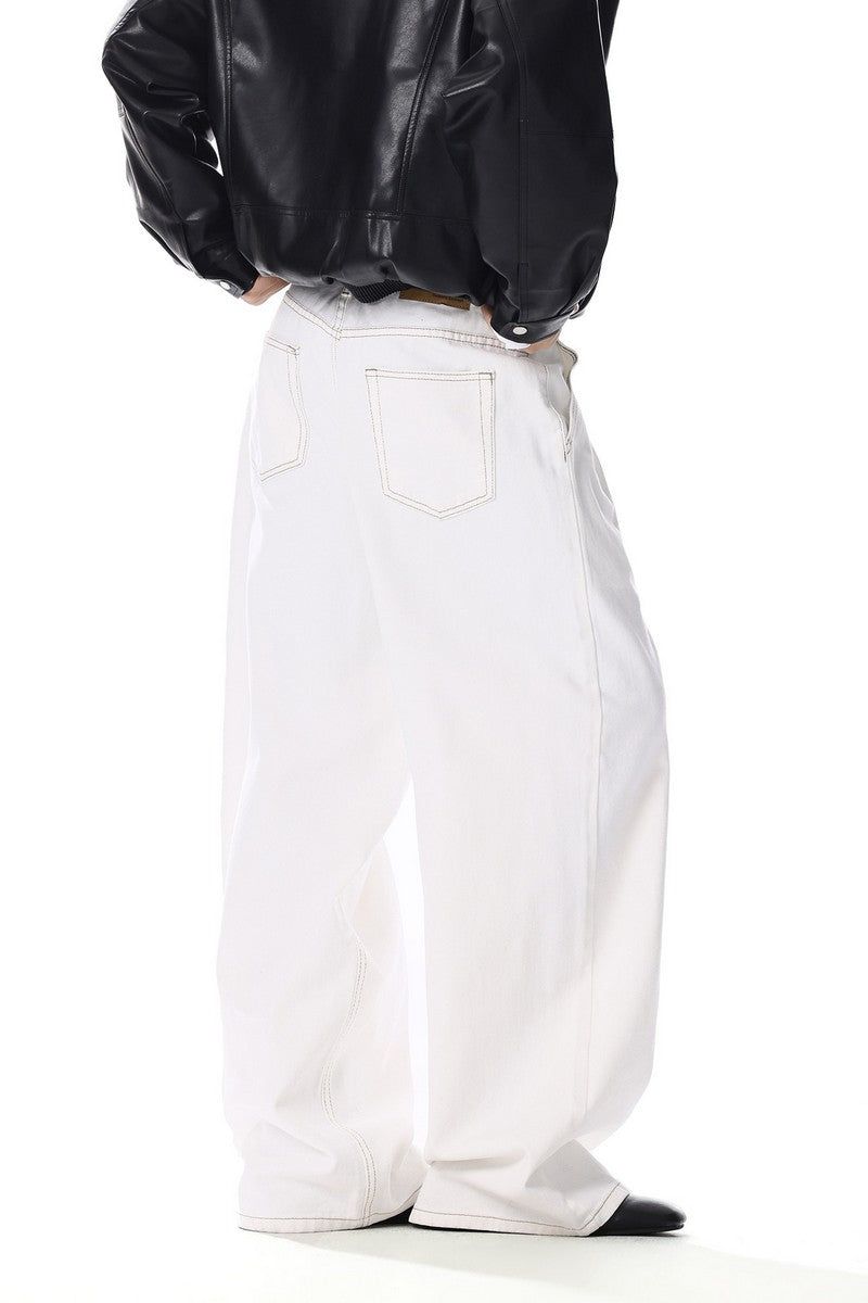 Five-Buttons Curved Jeans