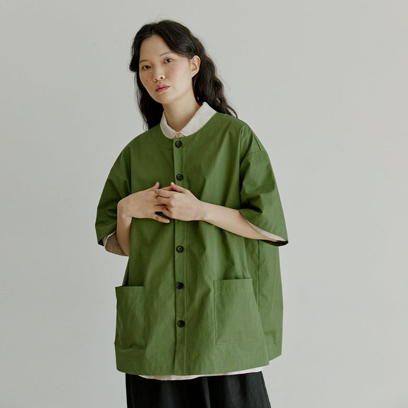 malen（マレン）の「unisex round half shirts jacket olive green（Jackets/Outerwear）」