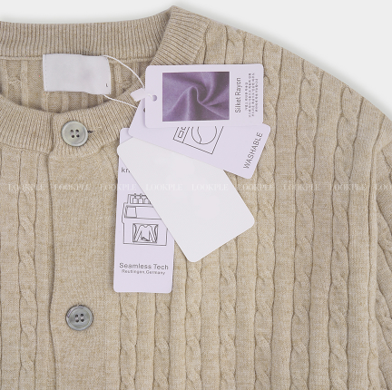 all-day round neck knit cardigan