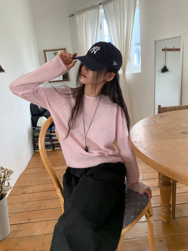 MOHAIR WHOLEGARMENT KNIT (3C)