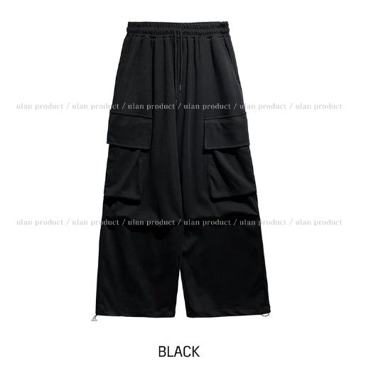 Hack Wide Big Pocket Sweat Cargo Pants