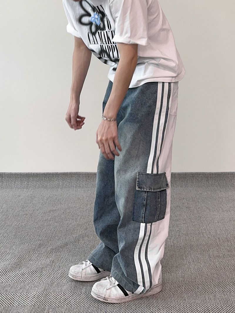 Our Mix Cargo Pants (Denim&Nylon)