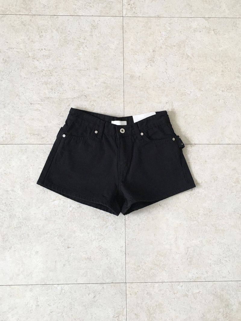 Eyelet cotton shorts