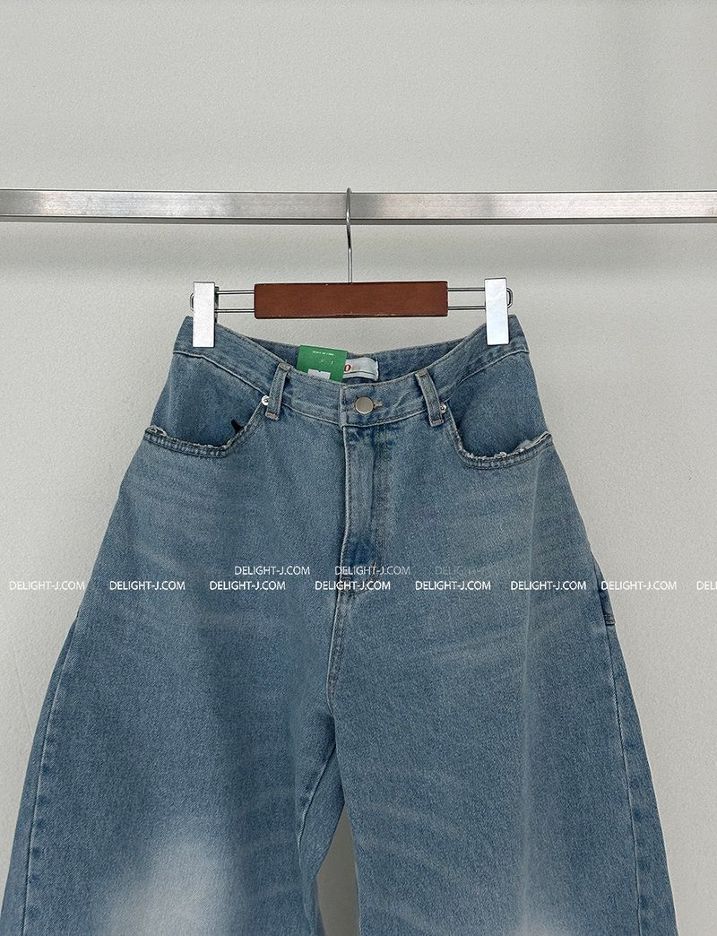Balloon Light Blue Wide Pants