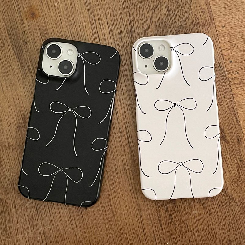 RIBBON ILLUST HARD CASE_BLACK