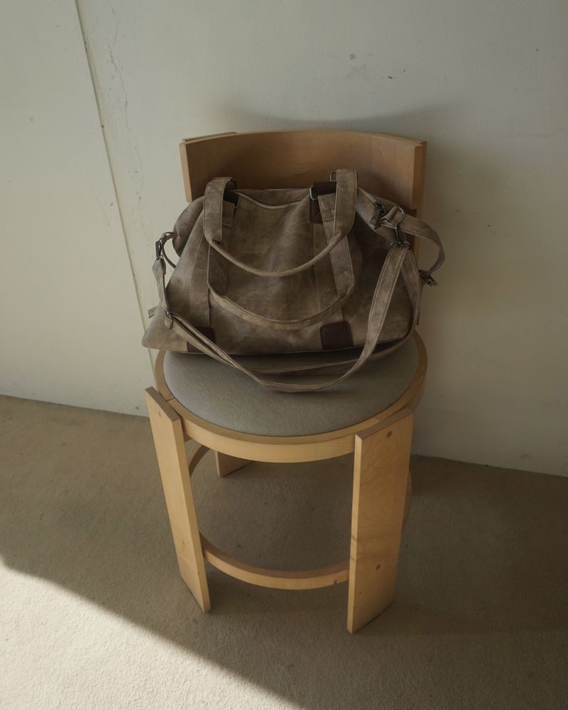 soft cracked leather bag