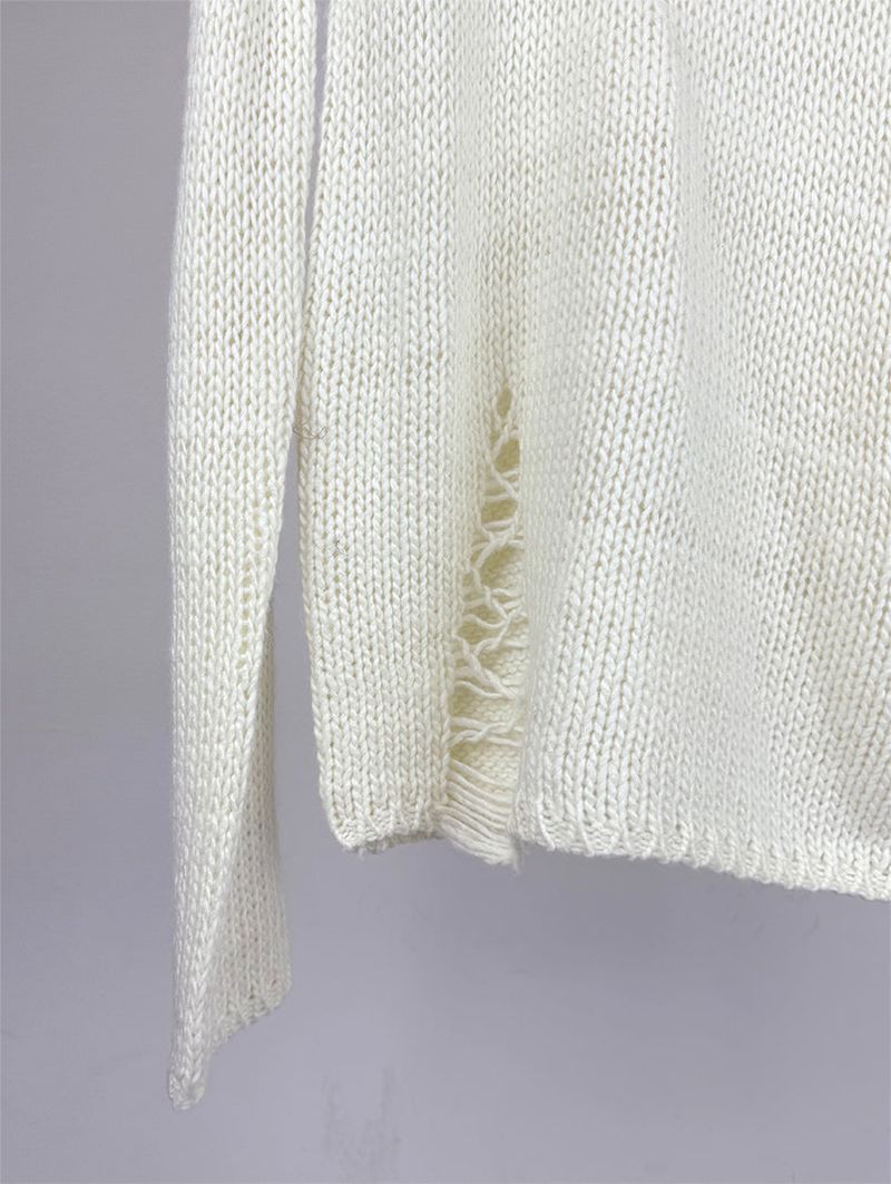 DAMAGE BOAT NECK LOOSE KNIT (3C)