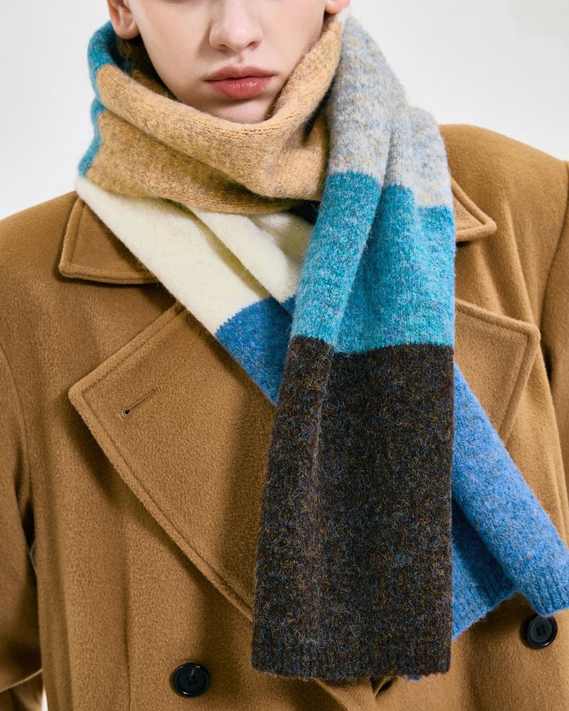  Colour Block Muffler _ BLUE