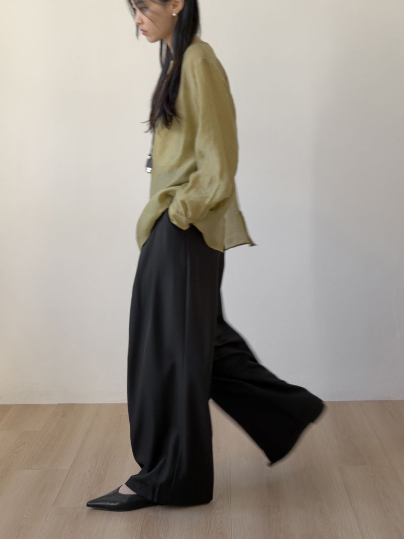 Vinua Unbalance Wrap Wide Slacks
