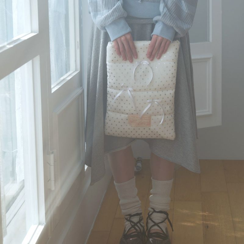Pillow Notebook Pouch_dot white