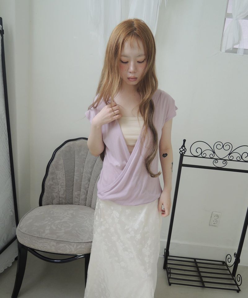 BELL DRAPE WRAP T-SHIRT