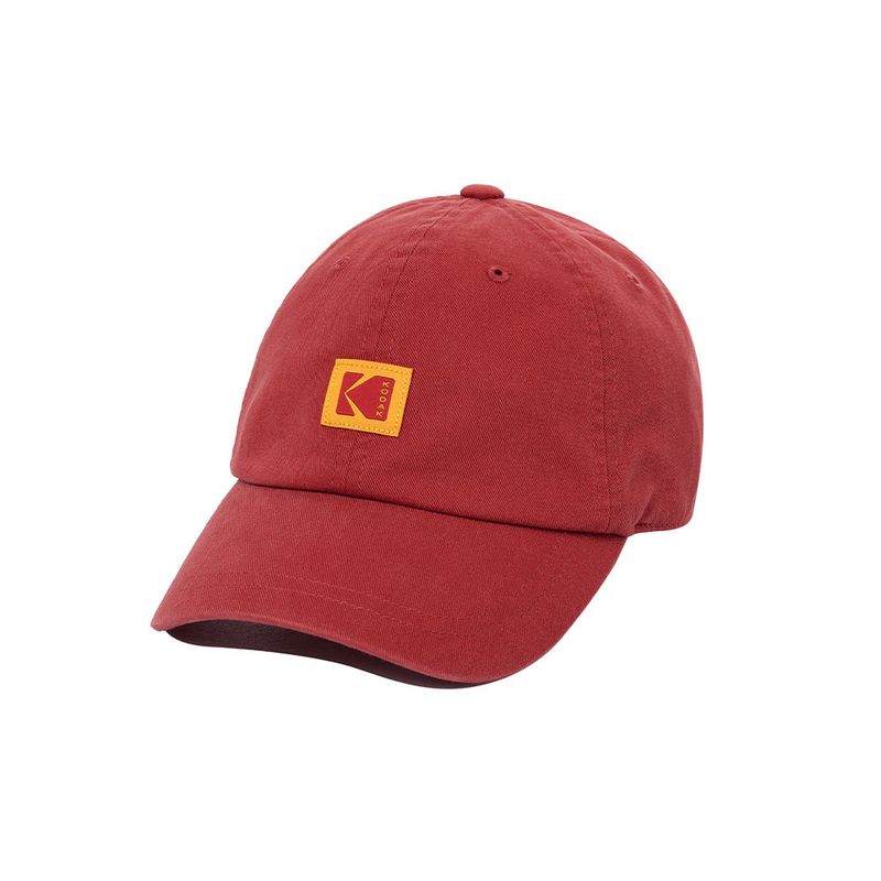 KODAK(コダック)の「SQUARE LOGO RELAX FIT BALL CAP【BURGUNDY】(Hats)」