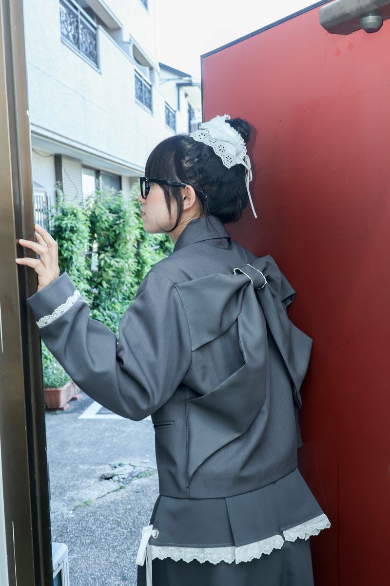 LITALMUTE（リタルミュート）の「bigribbon jacket(gray)（Jackets/Outerwear）」