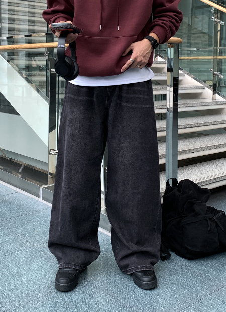 LOOKPLE（ルックプル）の「Warners 3003 Daily Side Snap Wide Banding Denim Pants（Pants）」