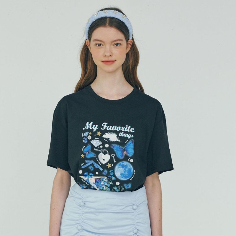 LuluChou（ルルシュ）の「My Favorite Things T-shirt - BLACK（Tops）」