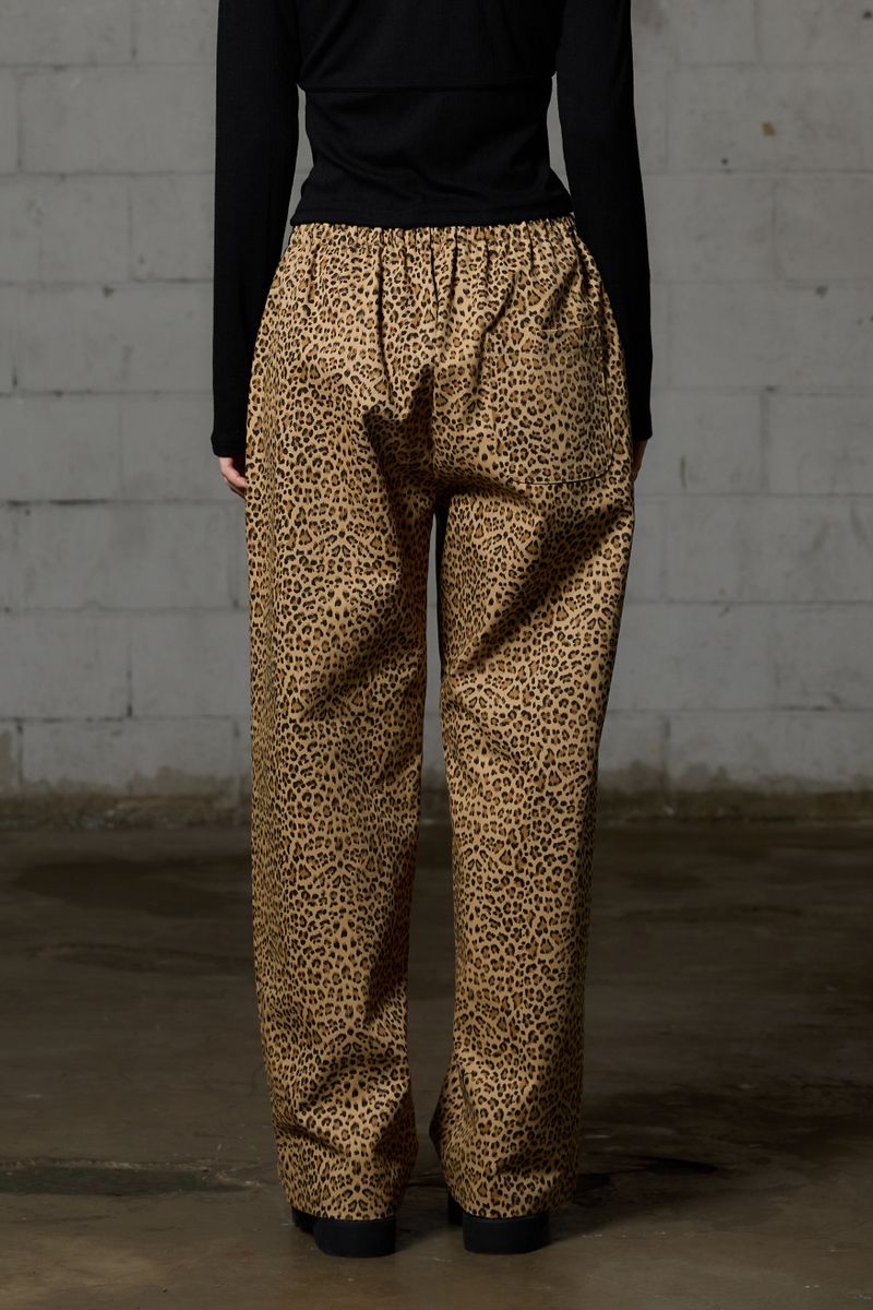 LEOPARD WIDE PANTS / BEIGE