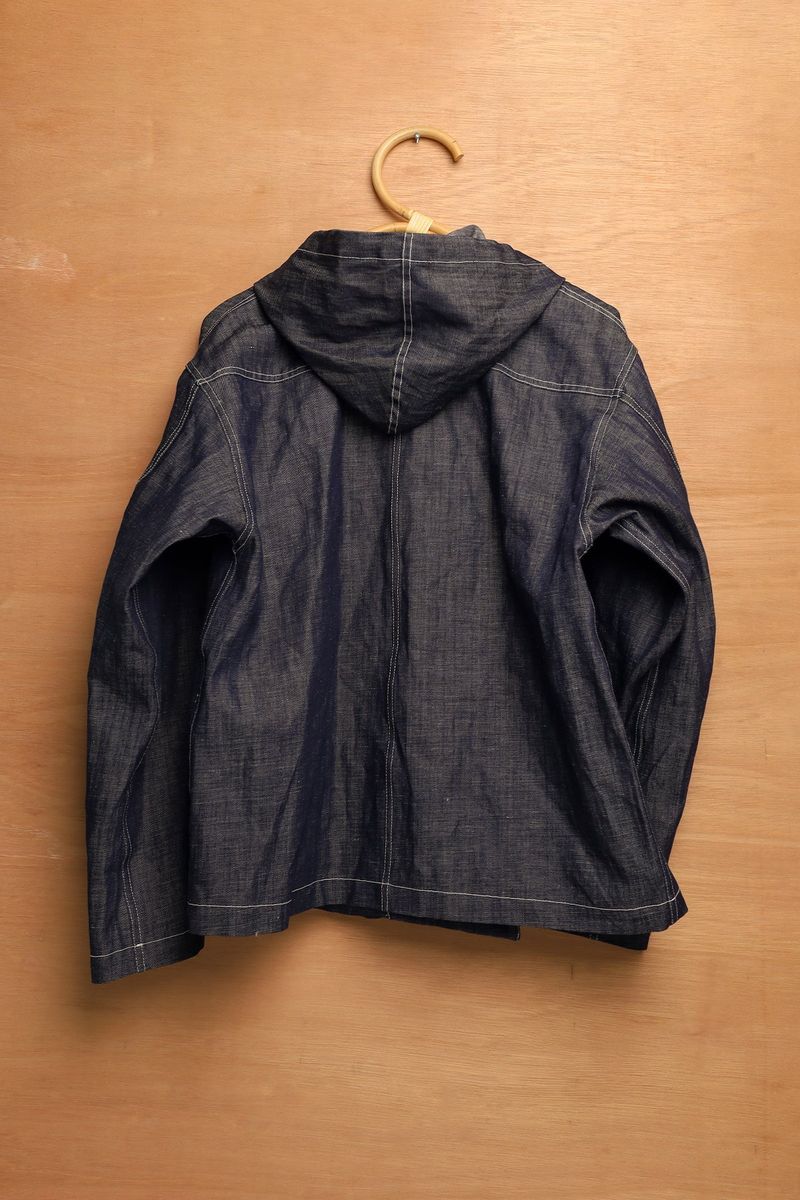 HOOD CARDIGAN JACKET-INDIGO NAVY