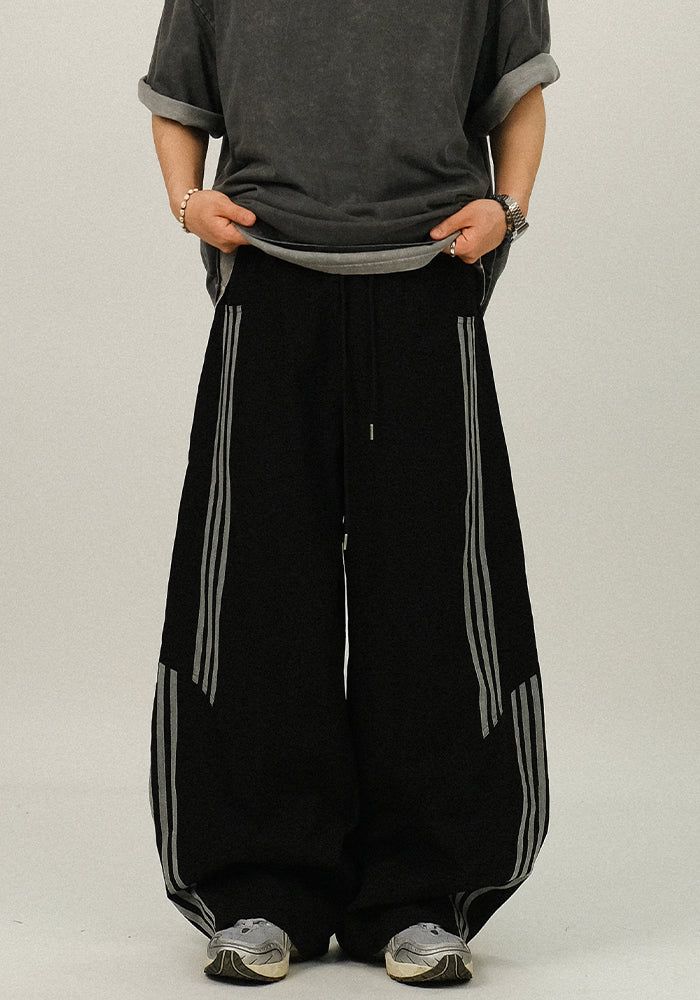 RU Track Nylon Curved Banding Pants