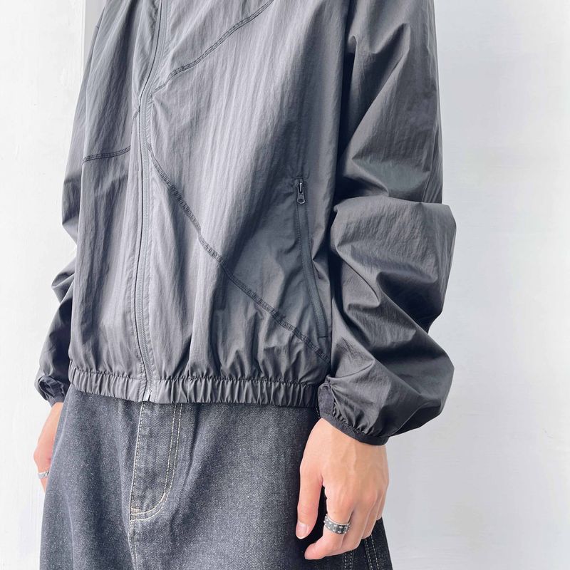 Structured Seam Hooded Jacket