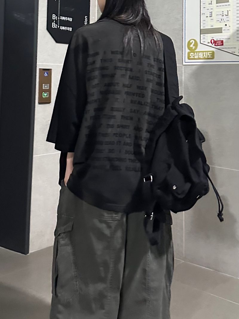 vintage text washed t-shirt